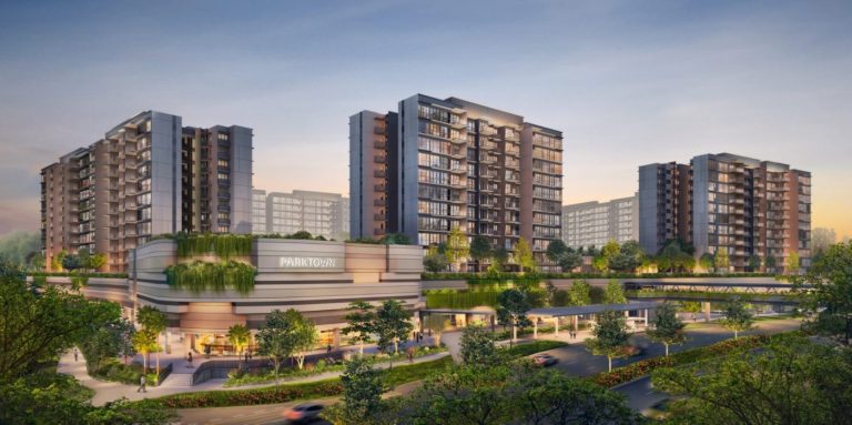 Integrated development in Singapore with homes, mall and MRT